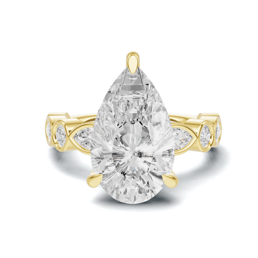 Accented Marquise Ring 14K Yellow Gold