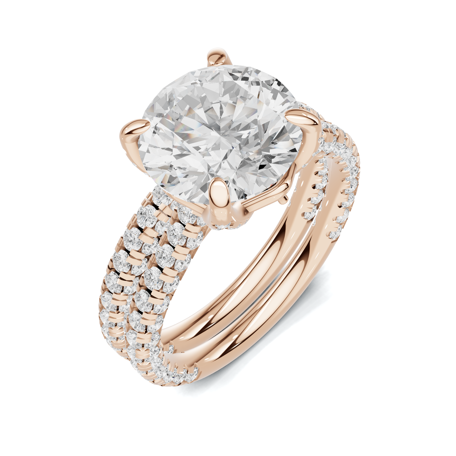 Pave Ring 14K Rose Gold