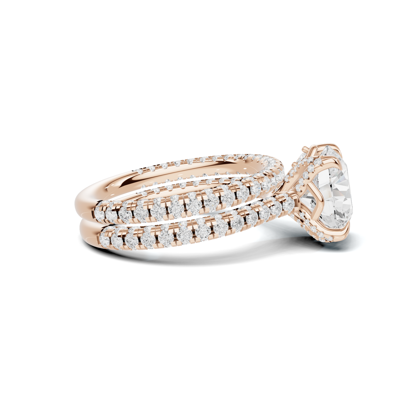Pave Ring 14K Rose Gold
