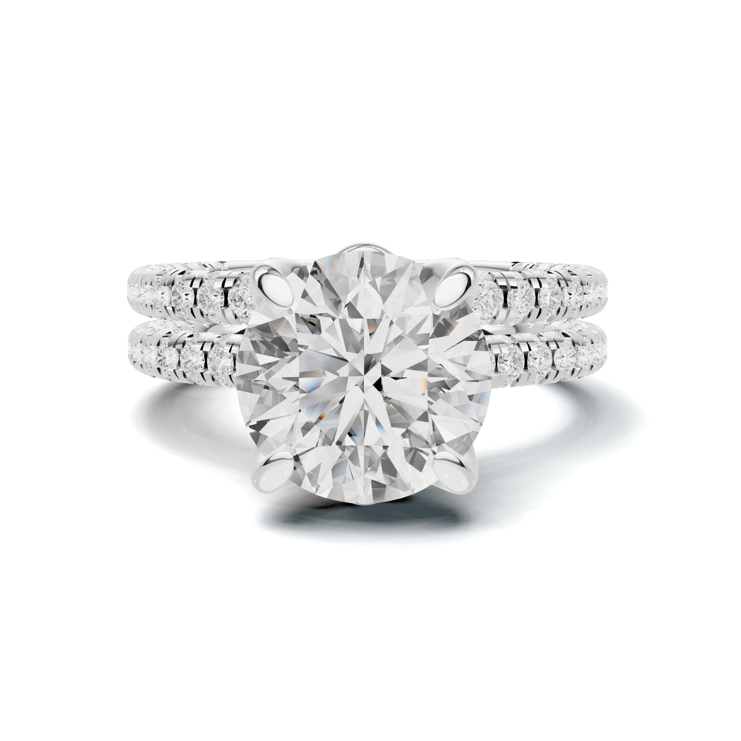Pave Ring 14K White Gold