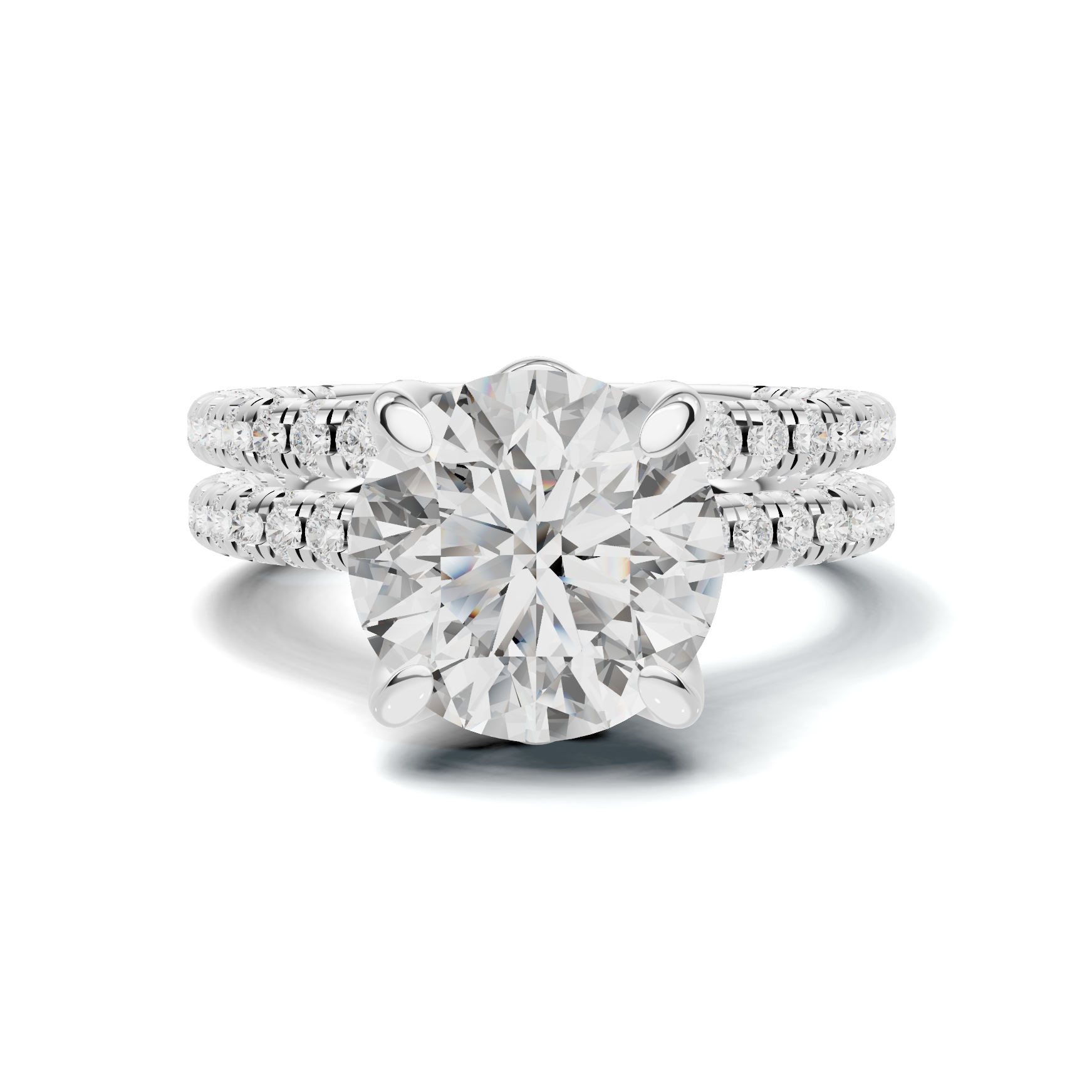 Pave Ring 14K White Gold