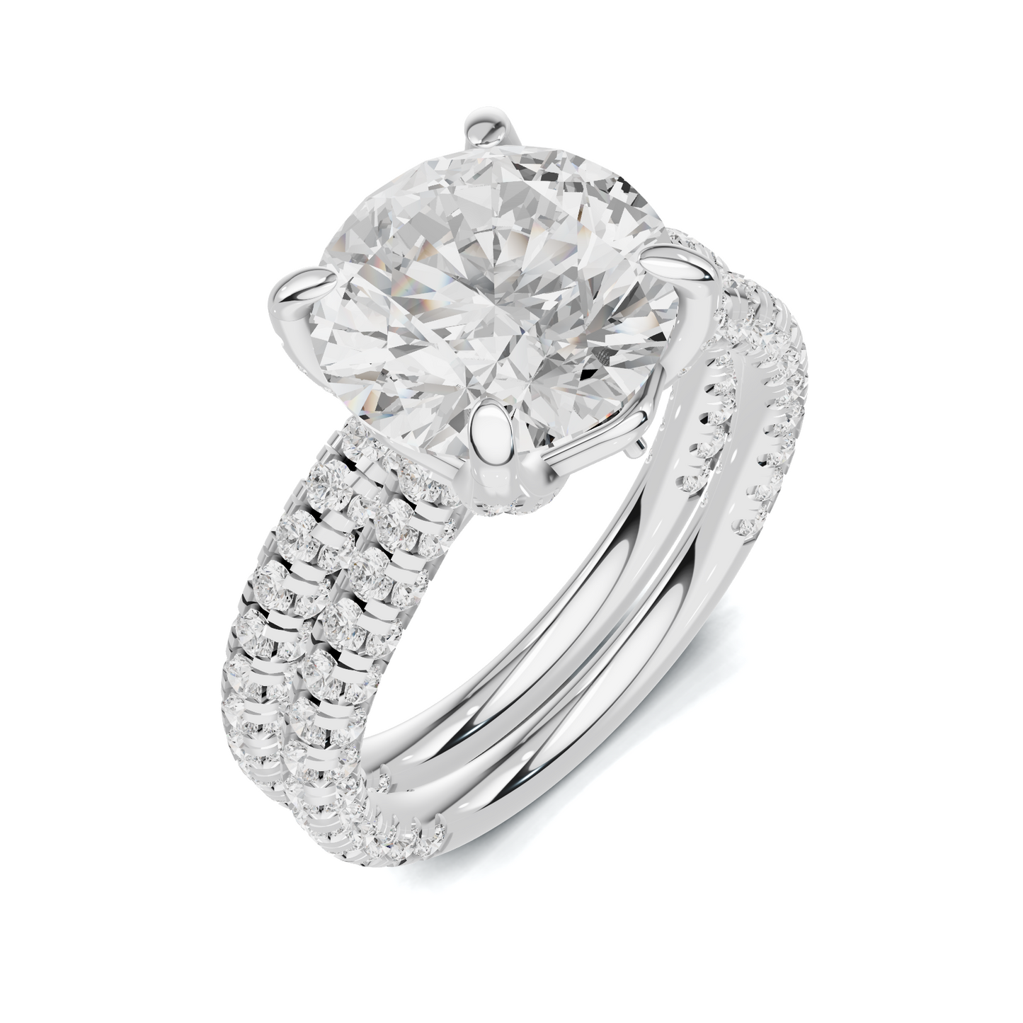 Pave Ring 14K White Gold