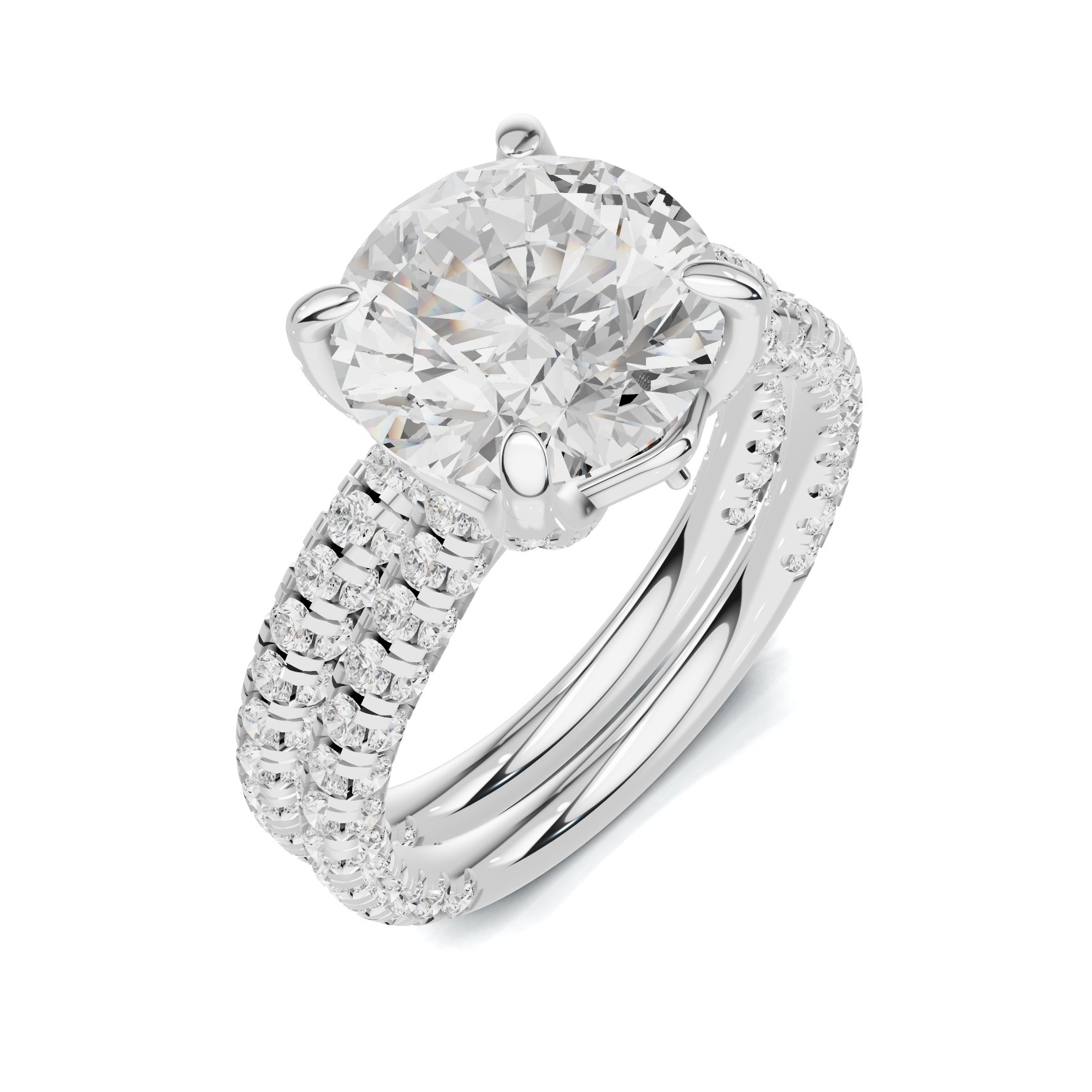 Pave Ring 14K White Gold