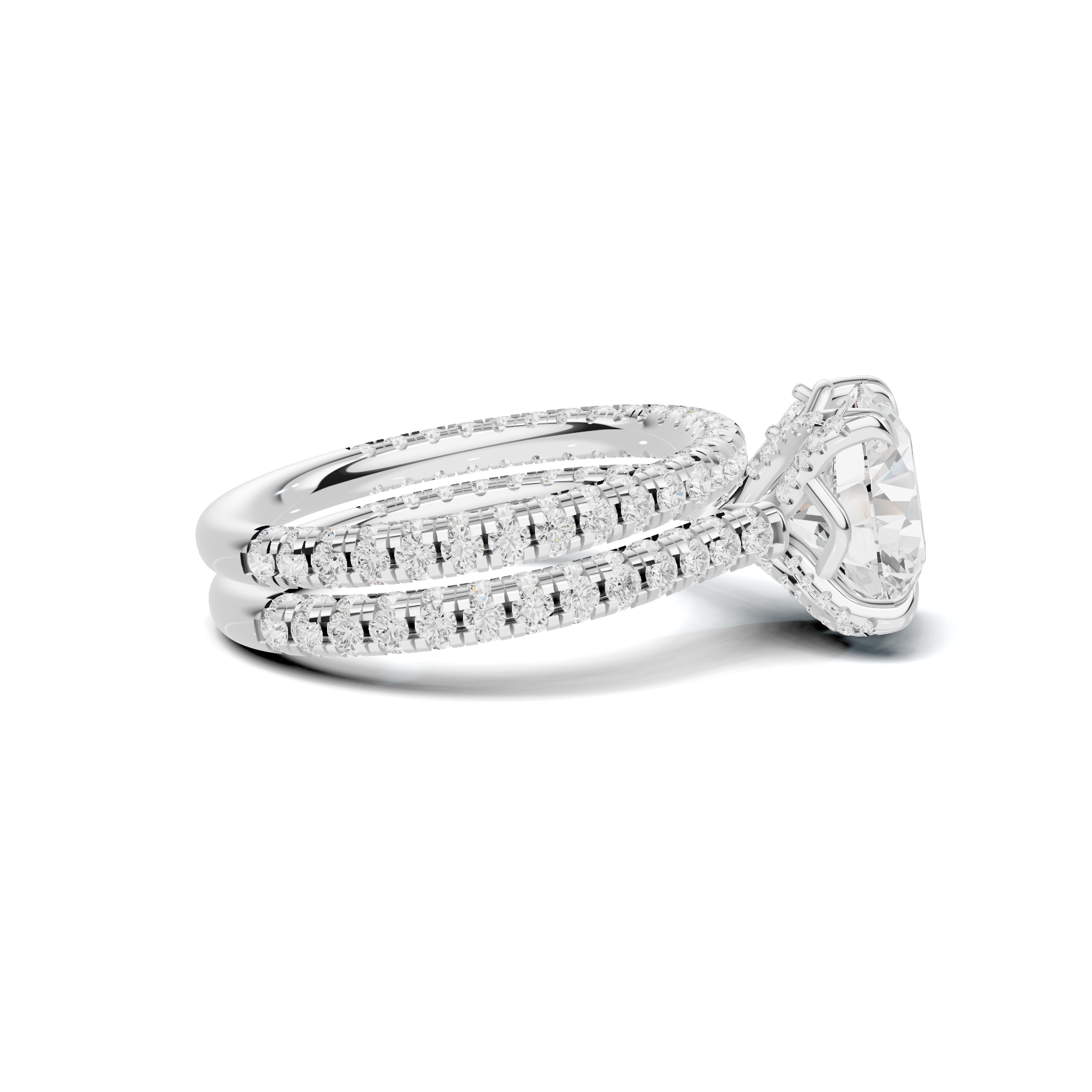 Pave Ring 14K White Gold