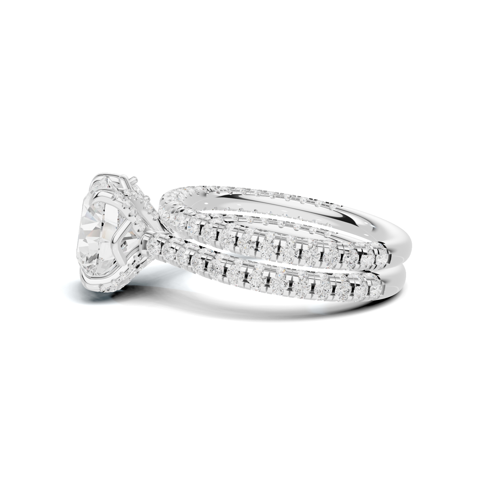 Pave Ring 14K White Gold