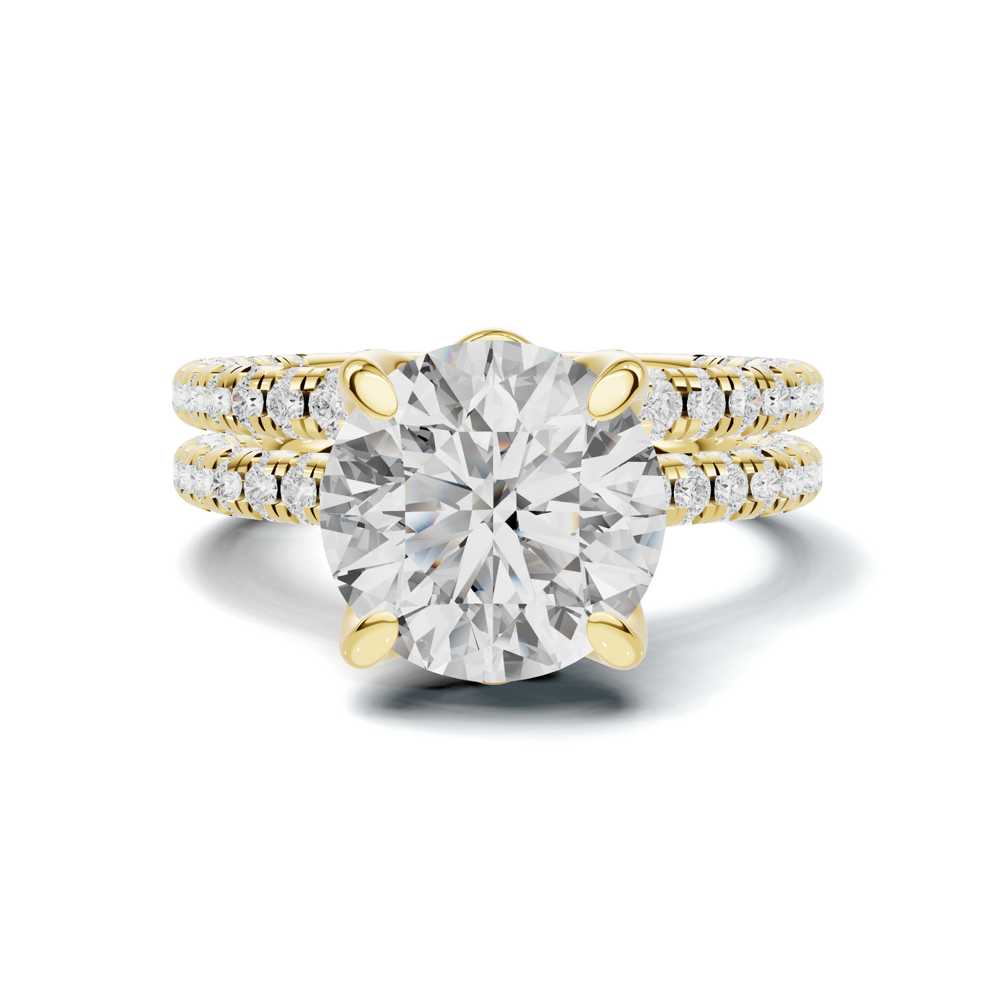 Pave Ring 14K Yellow Gold