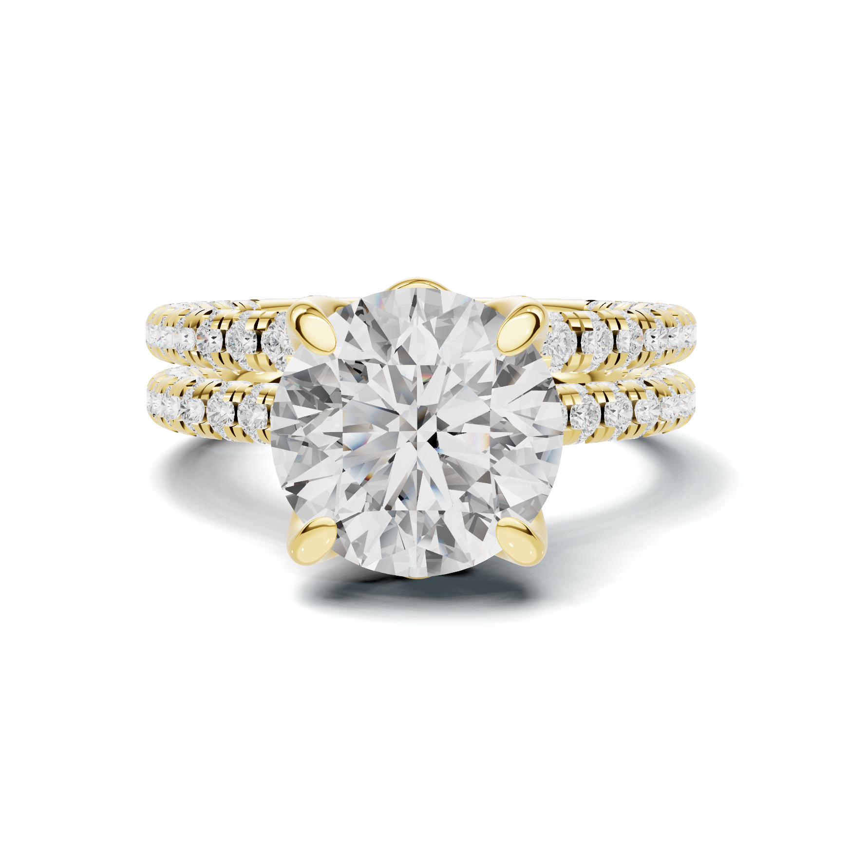 Pave Ring 14K Yellow Gold