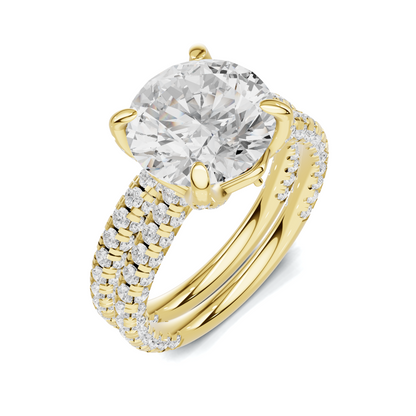 Pave Ring 14K Yellow Gold