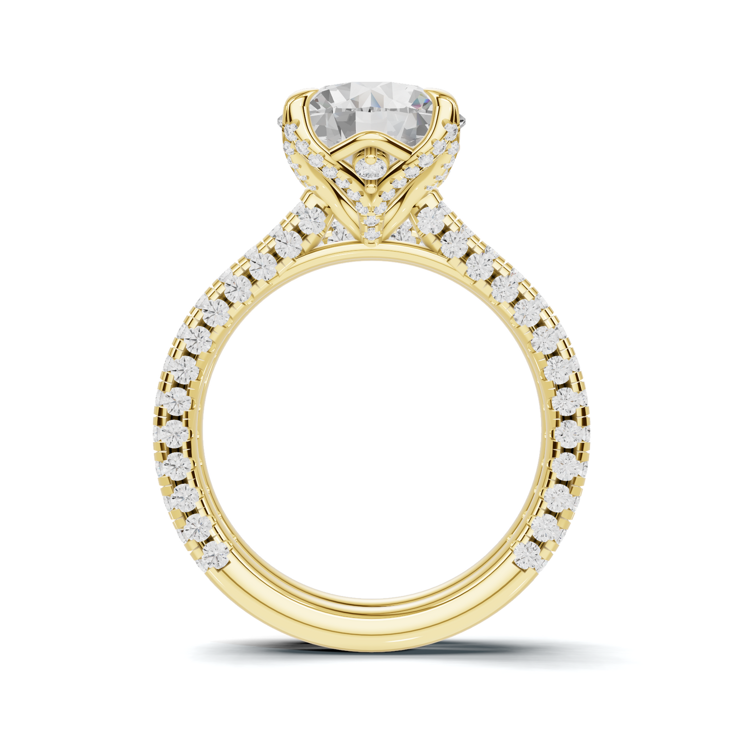 Pave Ring 14K Yellow Gold