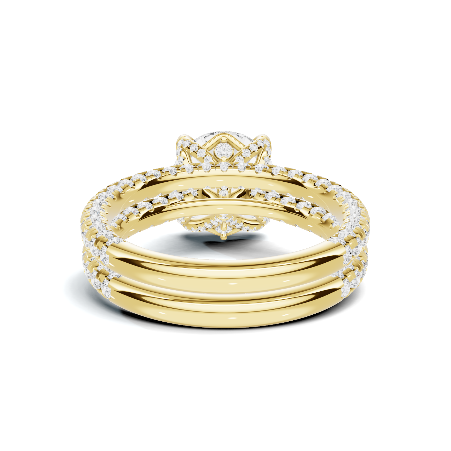 Pave Ring 14K Yellow Gold