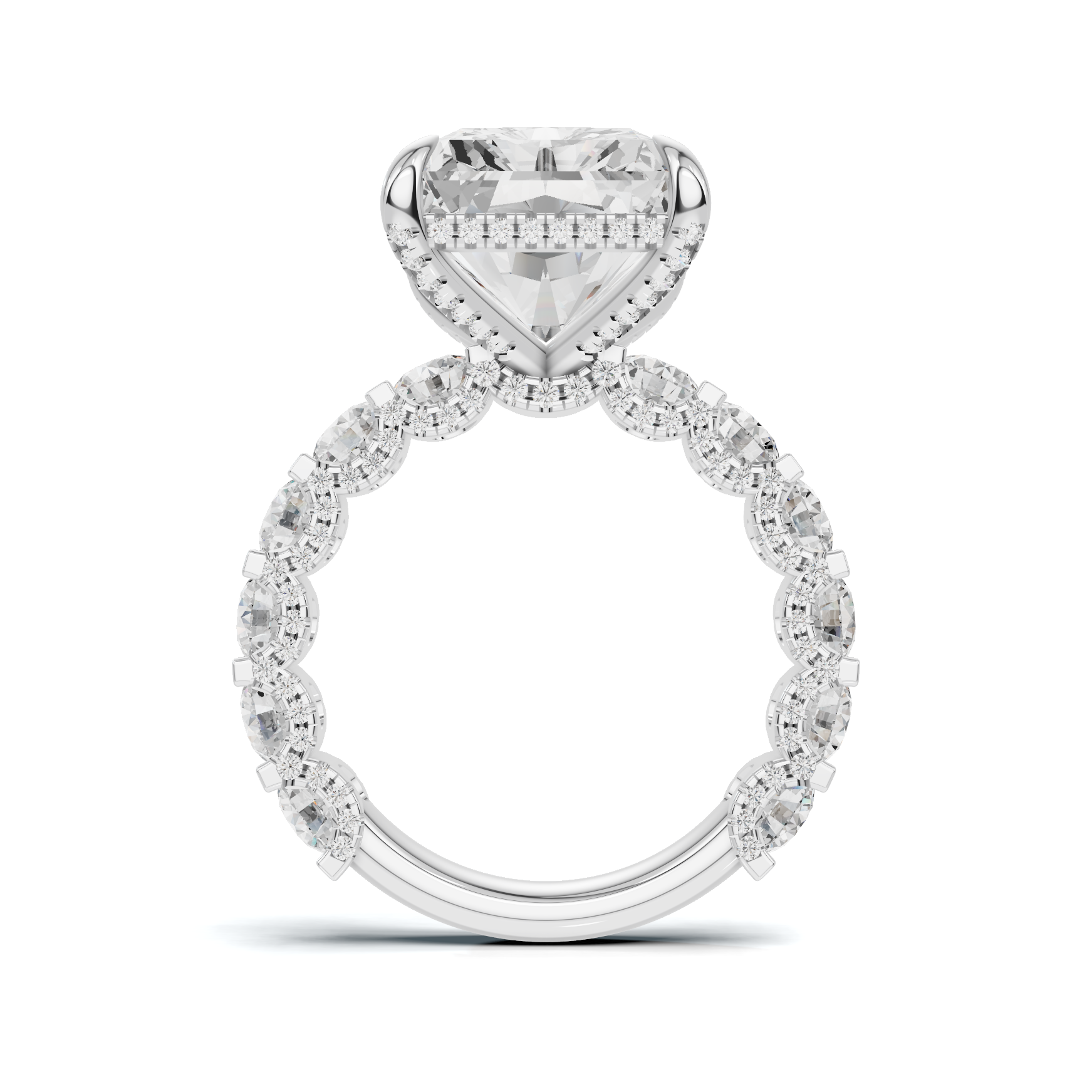 Exquisite Brilliance Statement Ring 14K White Gold