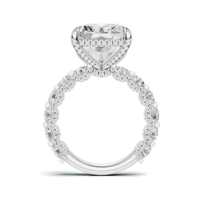 Exquisite Brilliance Statement Ring 14K White Gold
