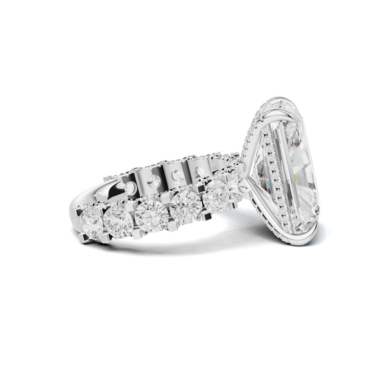 Exquisite Brilliance Statement Ring 14K White Gold