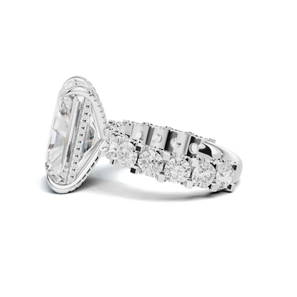 Exquisite Brilliance Statement Ring 14K White Gold