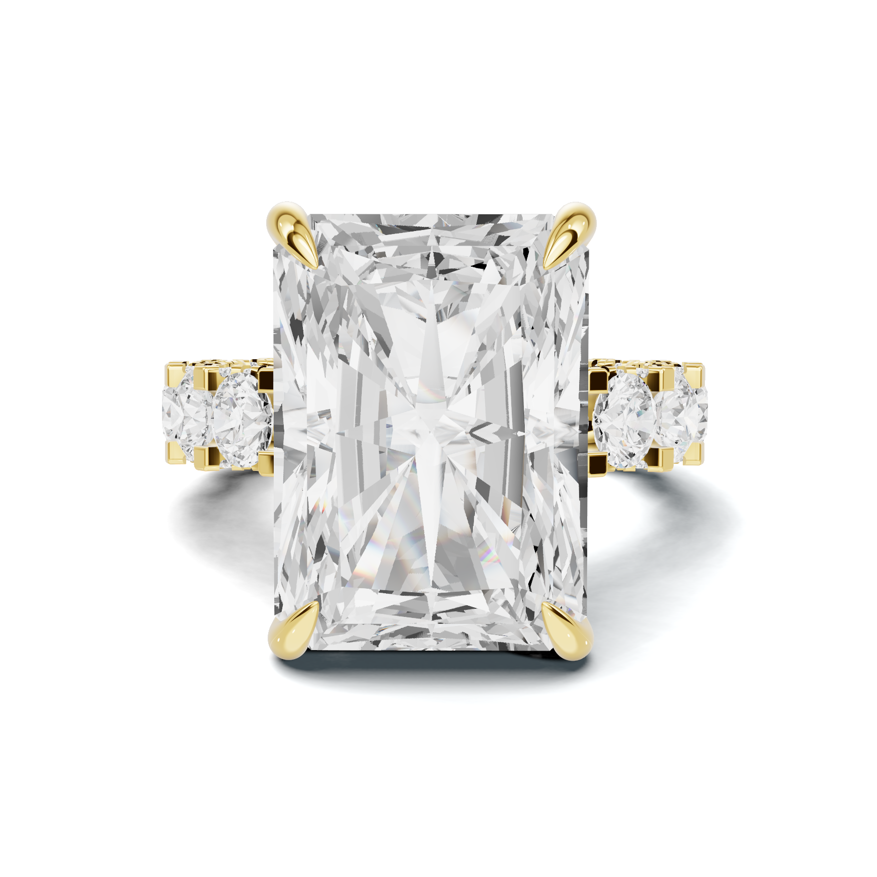 Exquisite Brilliance Statement Ring 14K Yellow Gold
