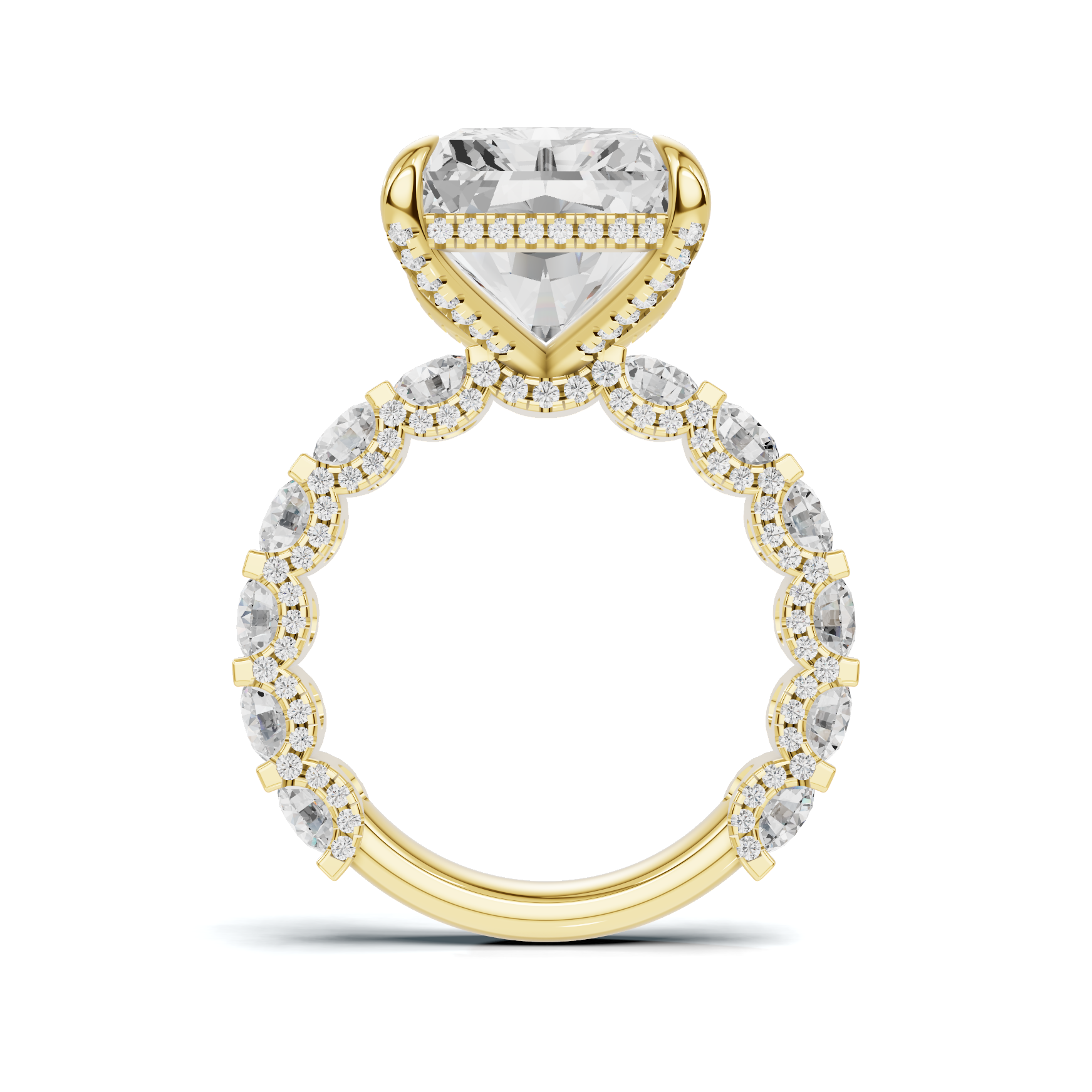 Exquisite Brilliance Statement Ring 14K Yellow Gold