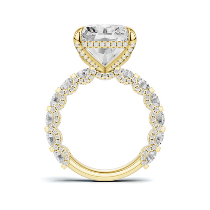 Exquisite Brilliance Statement Ring 14K Yellow Gold