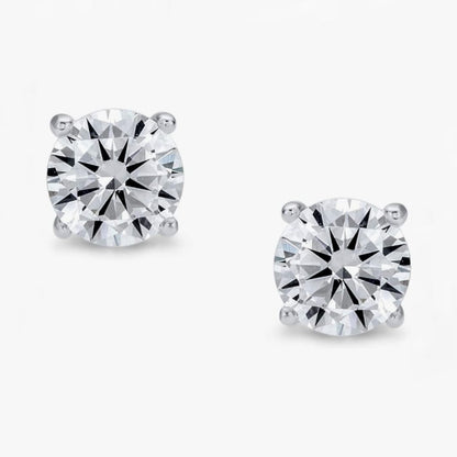 Moissanite Stud Errings 925 Sterling Silver