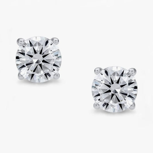 Moissanite Stud Errings 925 Sterling Silver