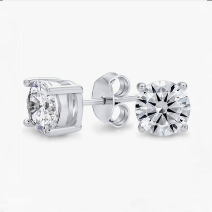 Moissanite Stud Errings 925 Sterling Silver