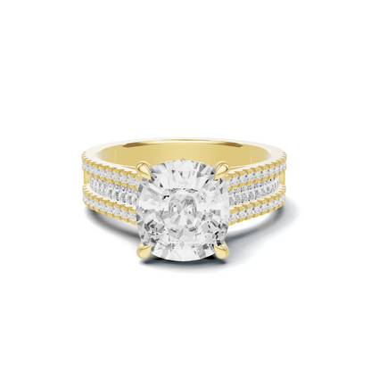 Baguette Accent Statement Ring