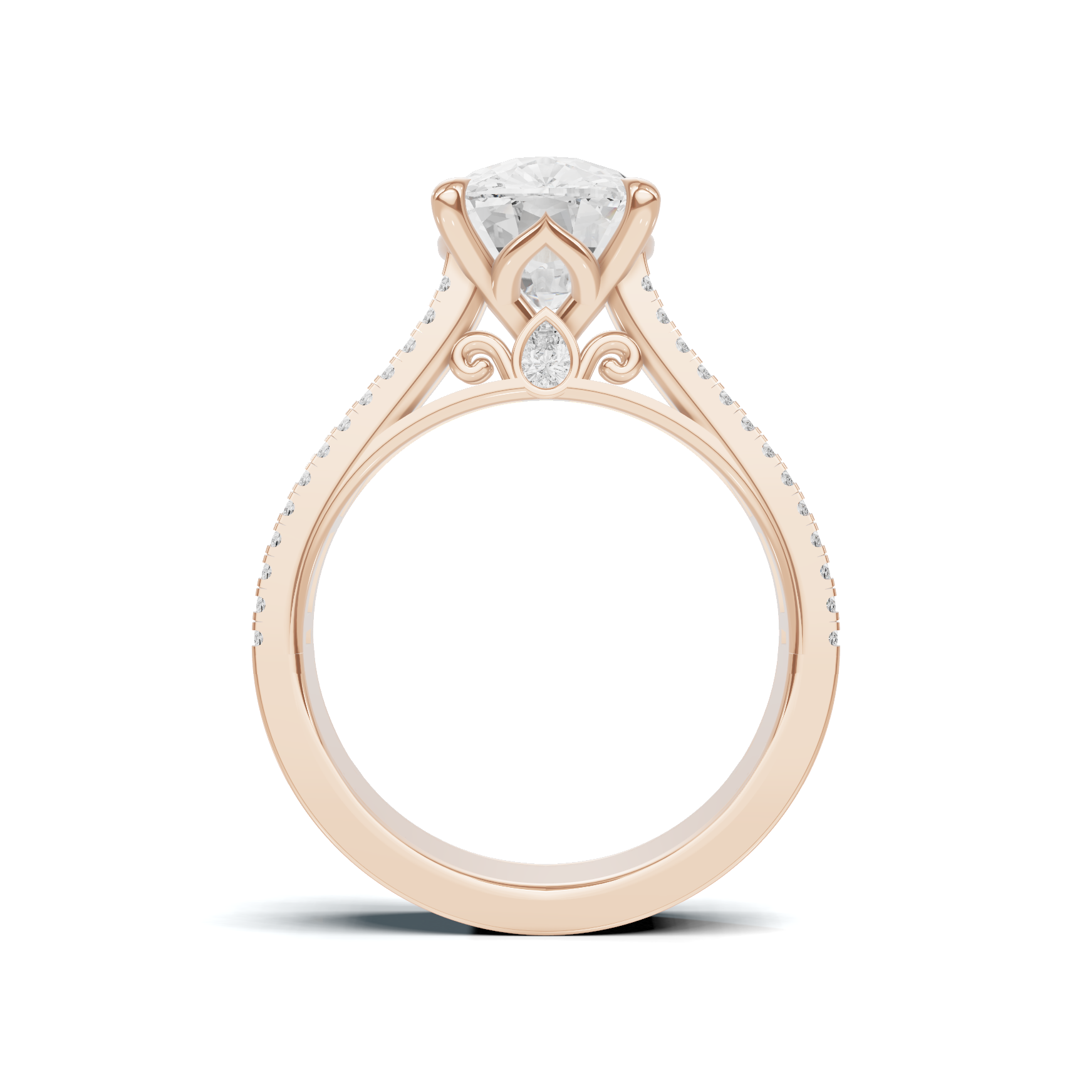 Baguette Accent Statement Ring
