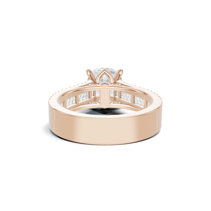 Baguette Accent Statement Ring