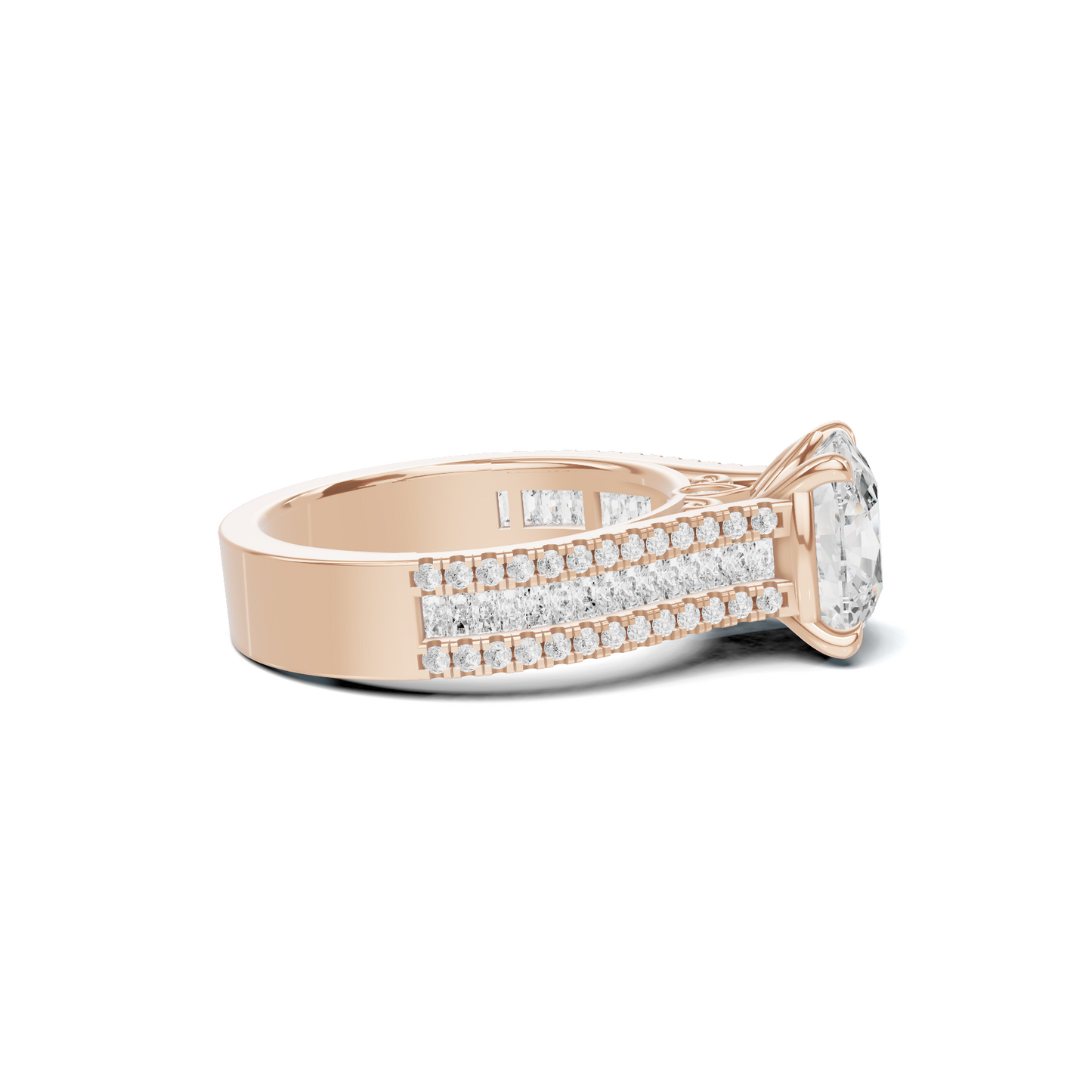 Baguette Accent Statement Ring