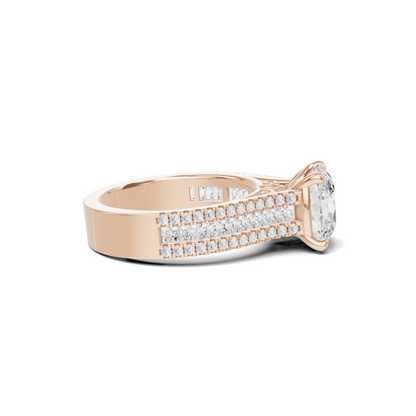 Baguette Accent Statement Ring