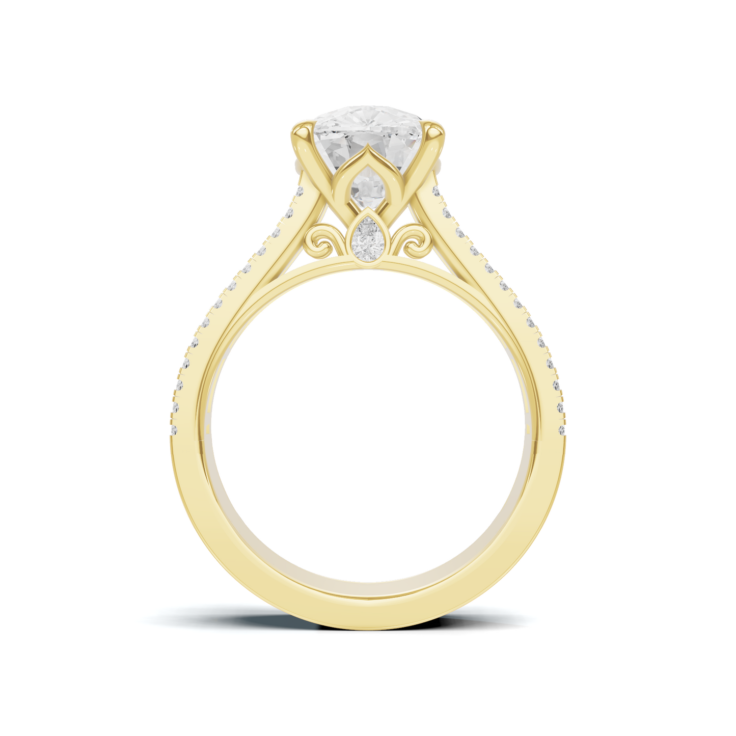 Baguette Accent Statement Ring