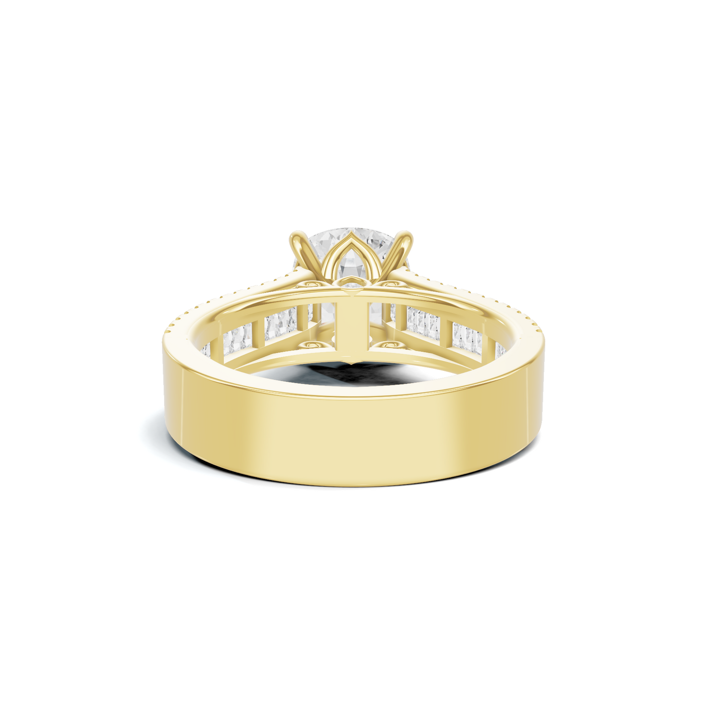 Baguette Accent Statement Ring