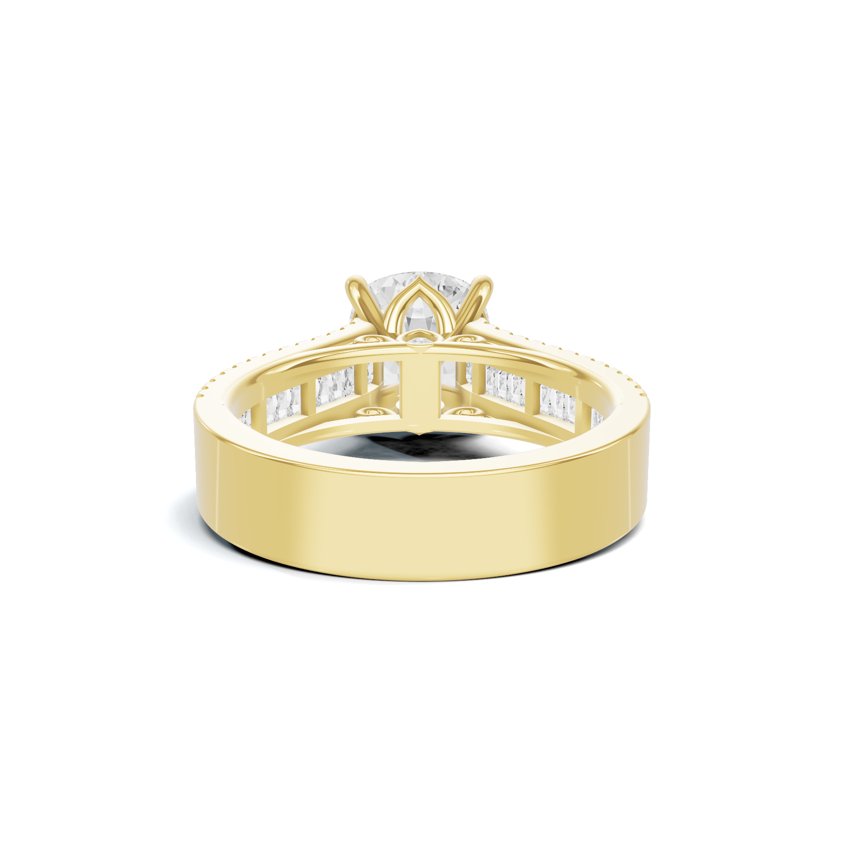 Baguette Accent Statement Ring