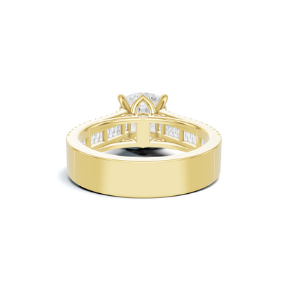 Baguette Accent Statement Ring