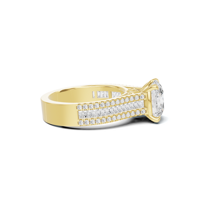 Baguette Accent Statement Ring