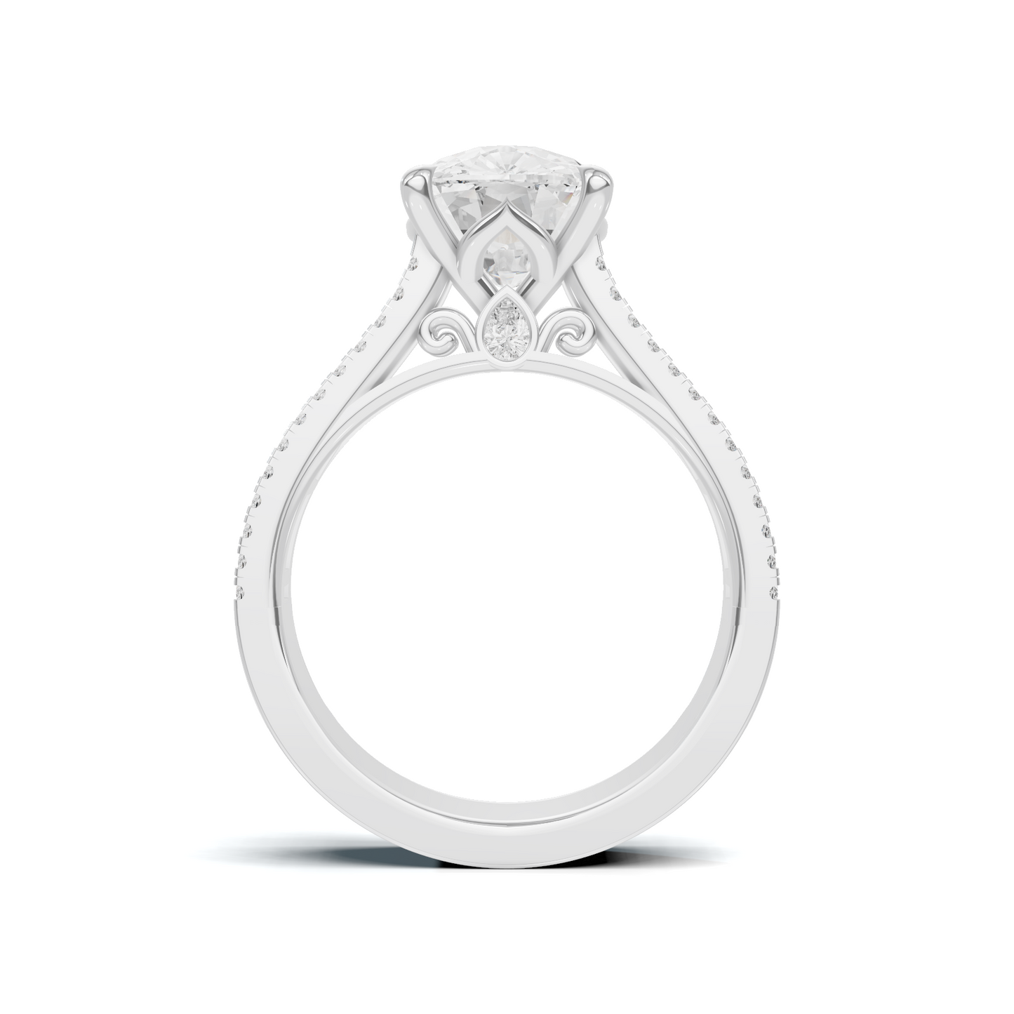 Baguette Accent Statement Ring