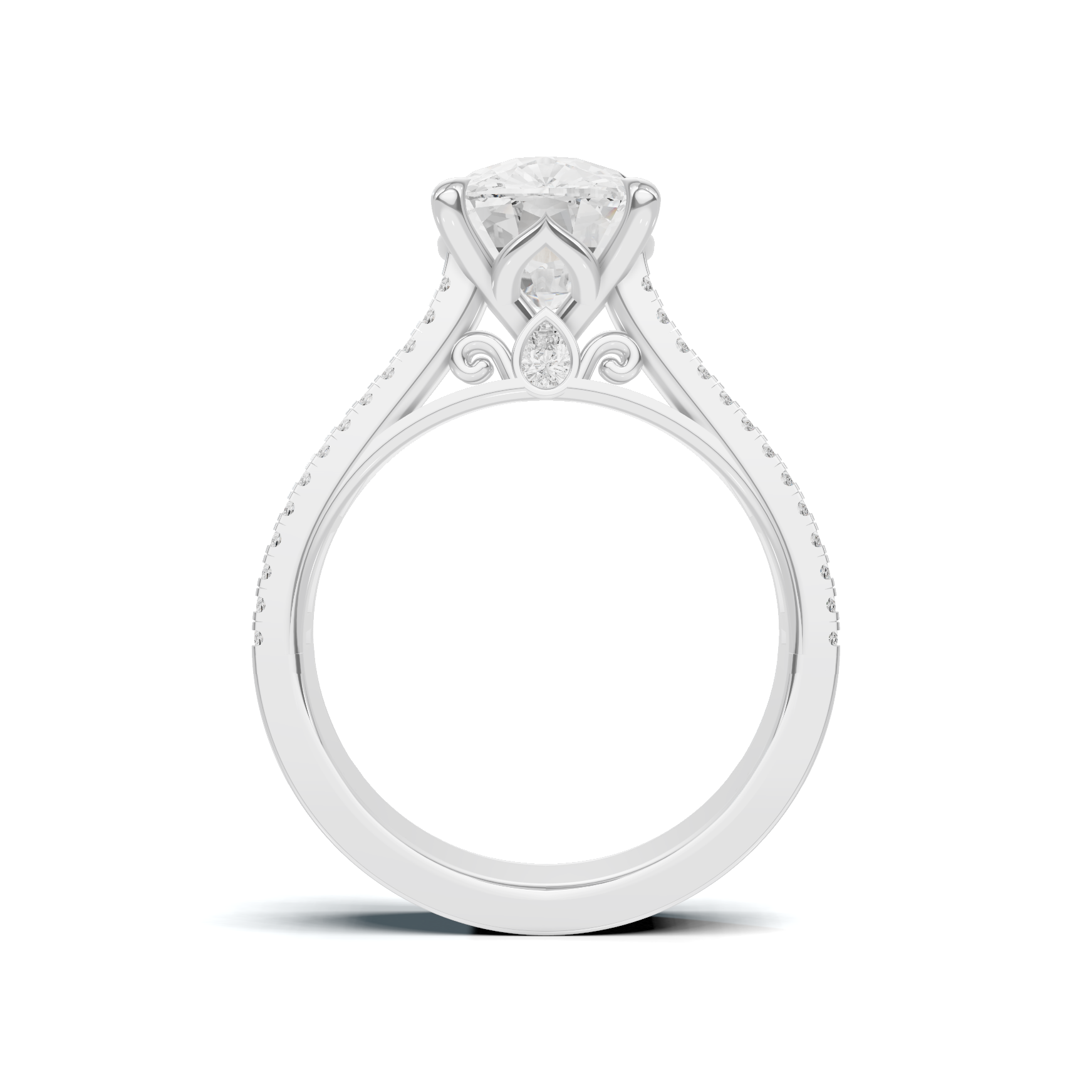 Baguette Accent Statement Ring