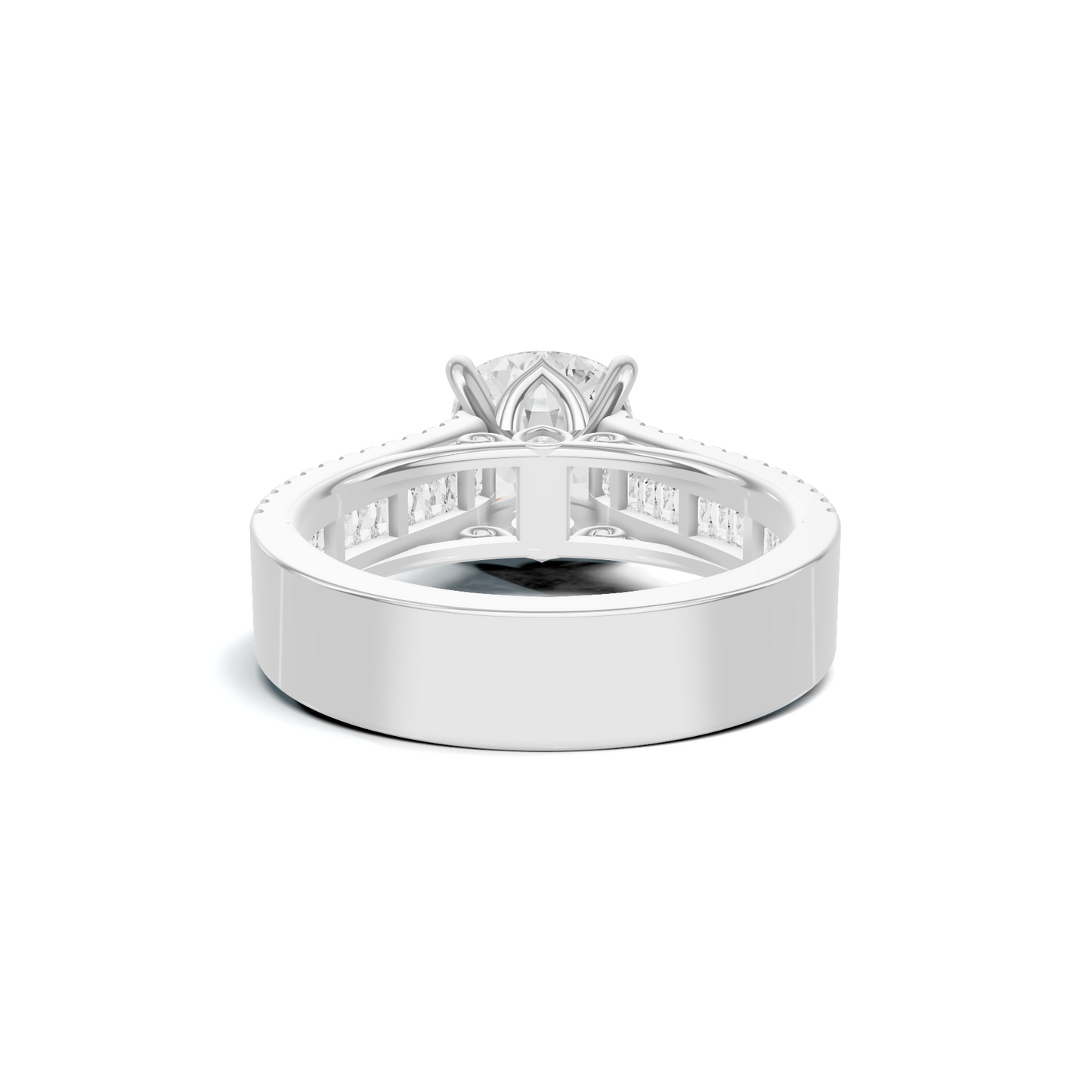 Baguette Accent Statement Ring
