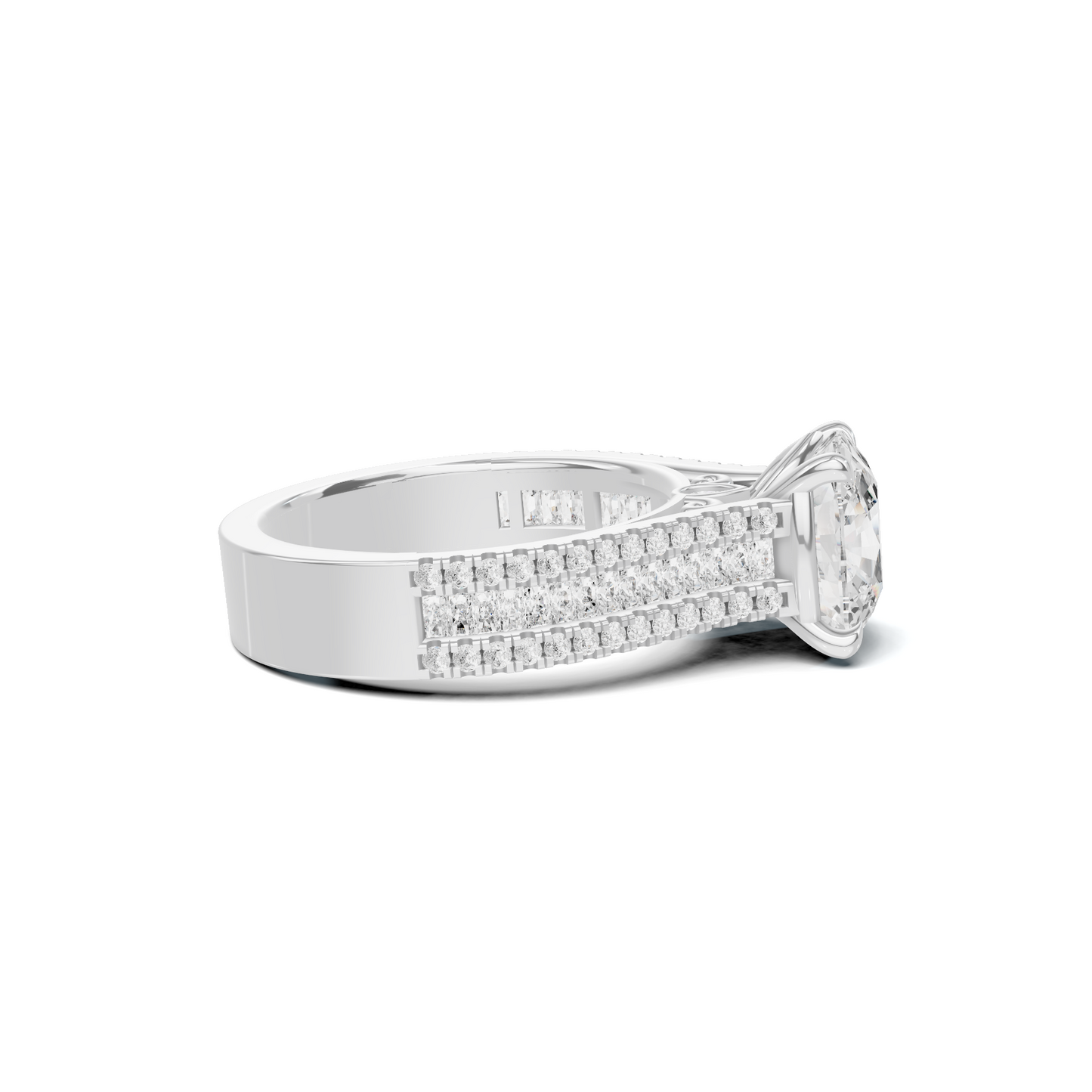 Baguette Accent Statement Ring