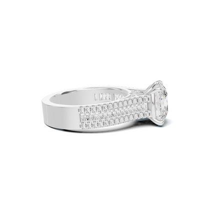 Baguette Accent Statement Ring