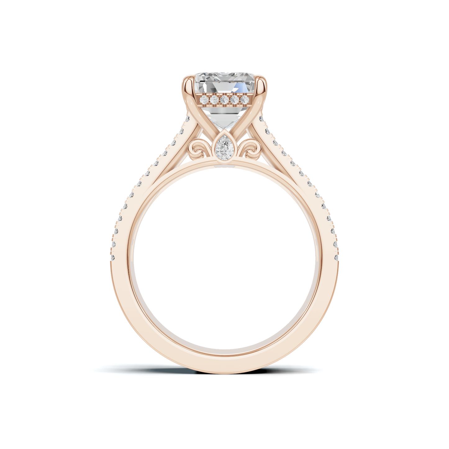 Baguette Detailed Statement Ring
