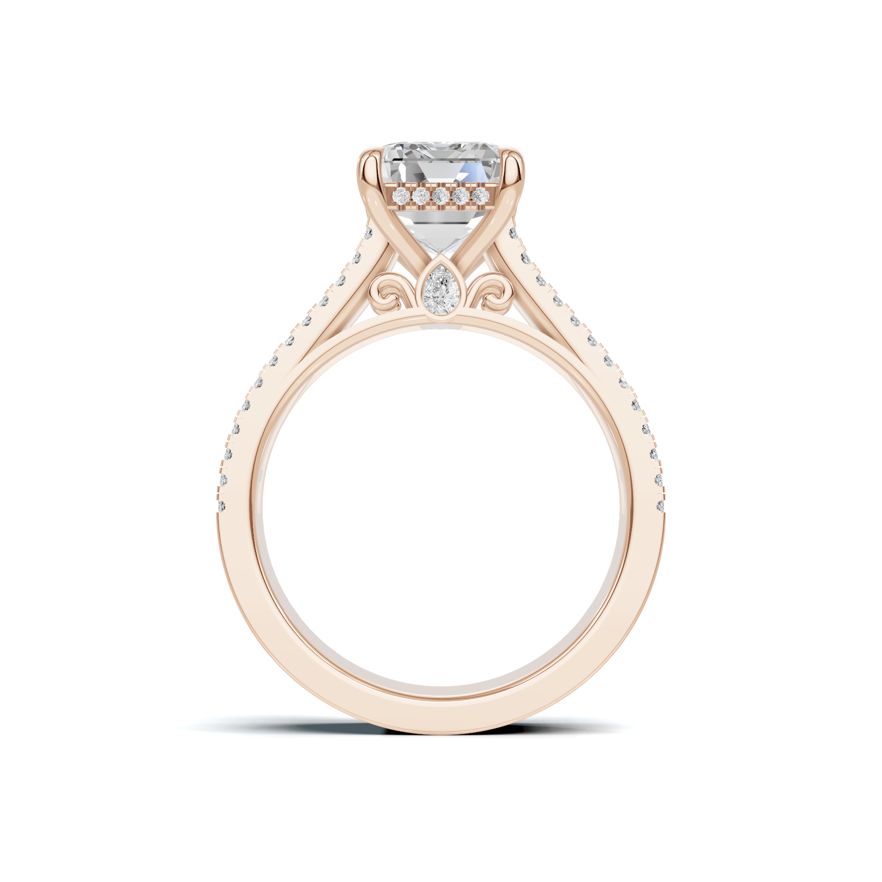 Baguette Detailed Statement Ring