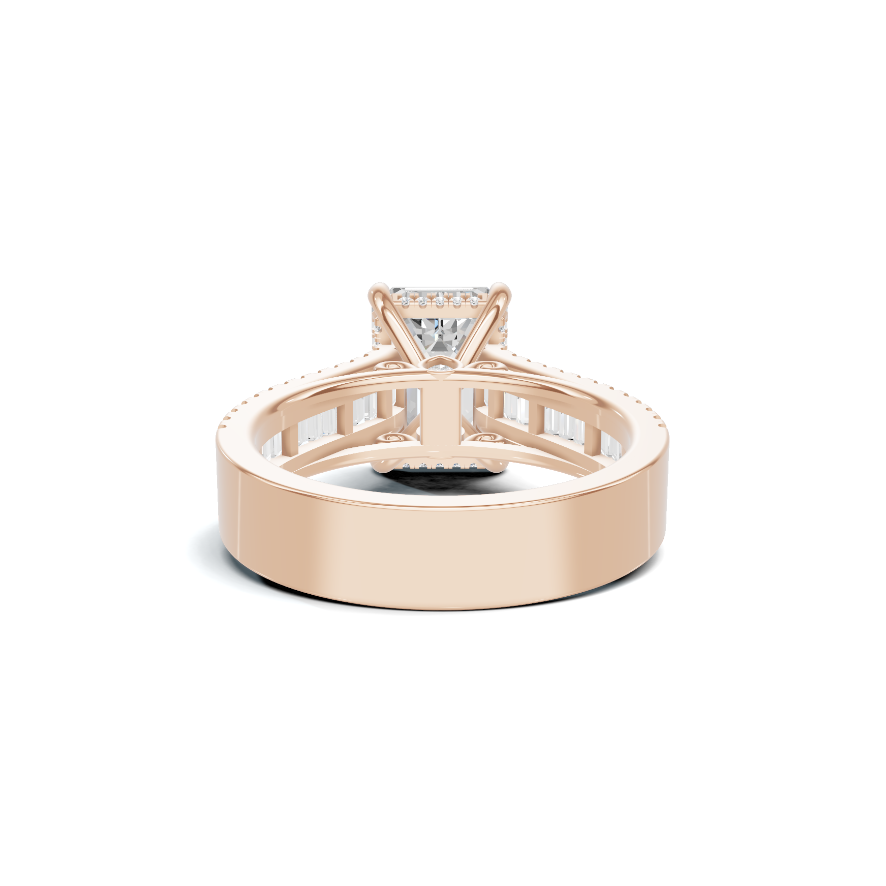 Baguette Detailed Statement Ring