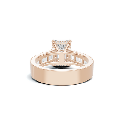 Baguette Detailed Statement Ring