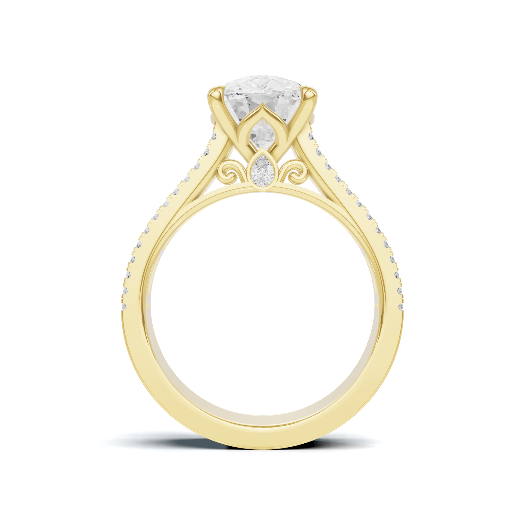 Baguette Detailed Statement Ring