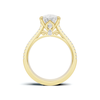 Baguette Detailed Statement Ring