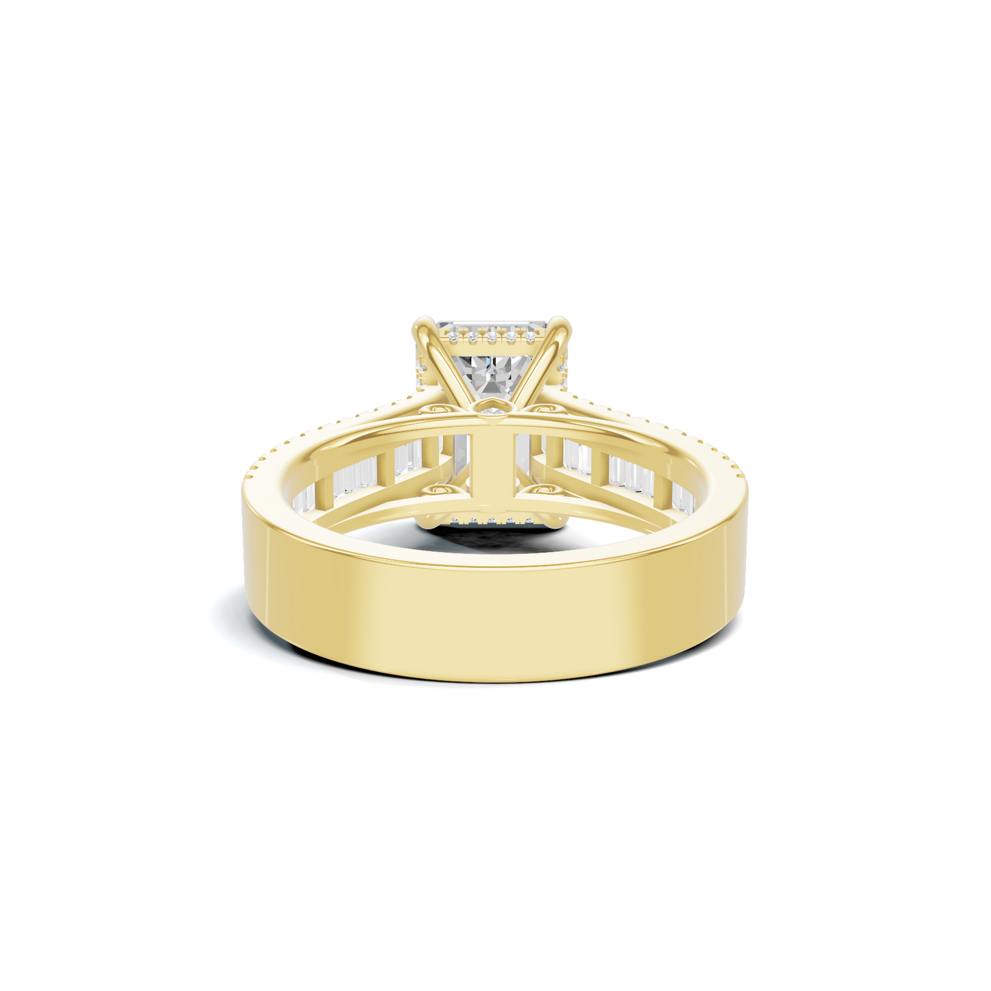 Baguette Detailed Statement Ring