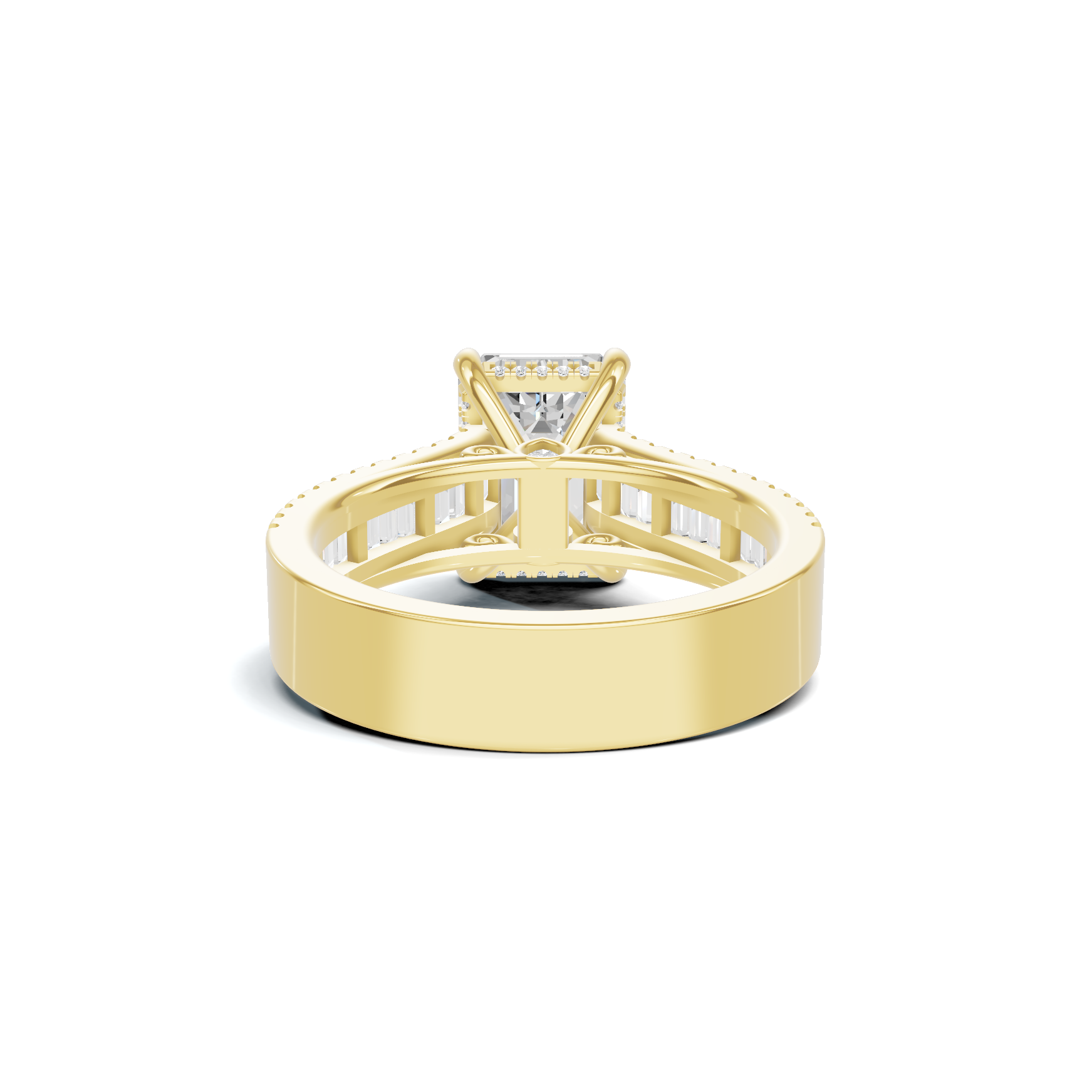 Baguette Detailed Statement Ring