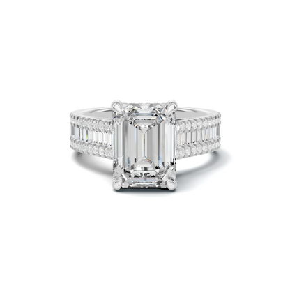 Baguette Detailed Statement Ring