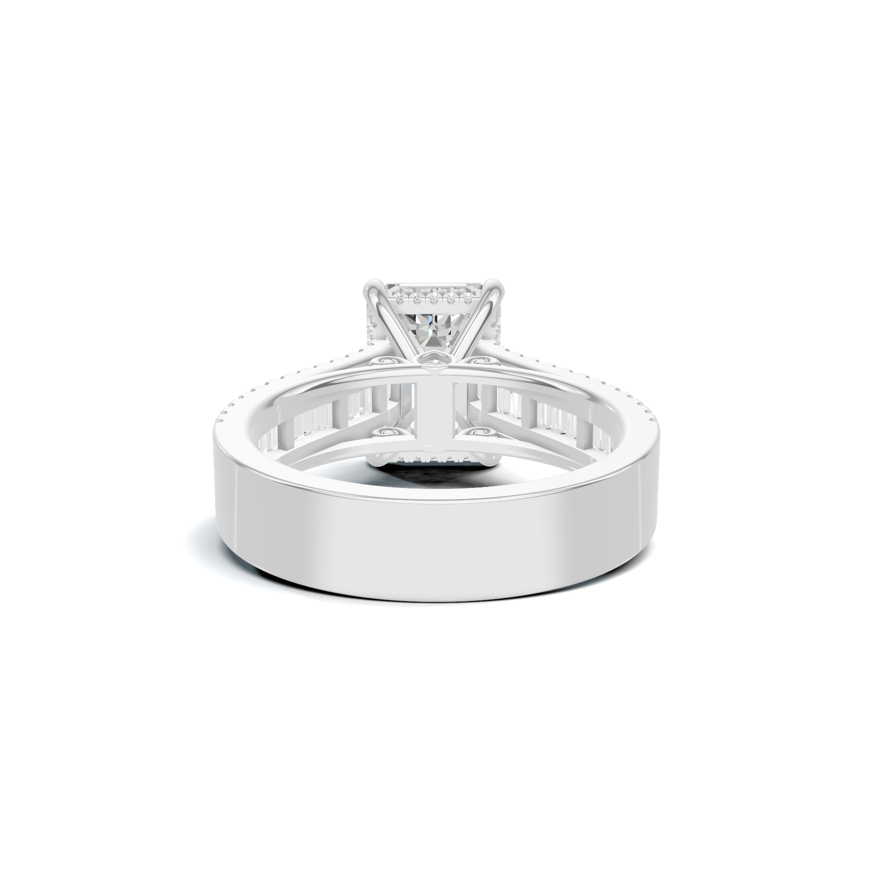 Baguette Detailed Statement Ring