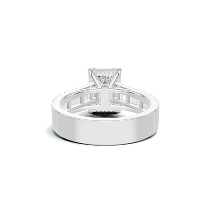 Baguette Detailed Statement Ring